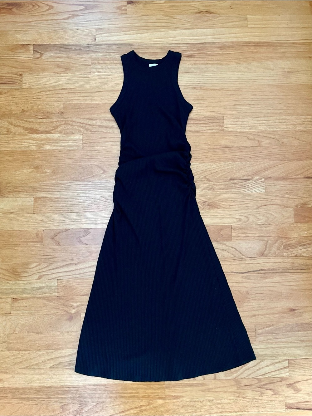 A New Day Black Ribbed Sleeveless Maxi Dress